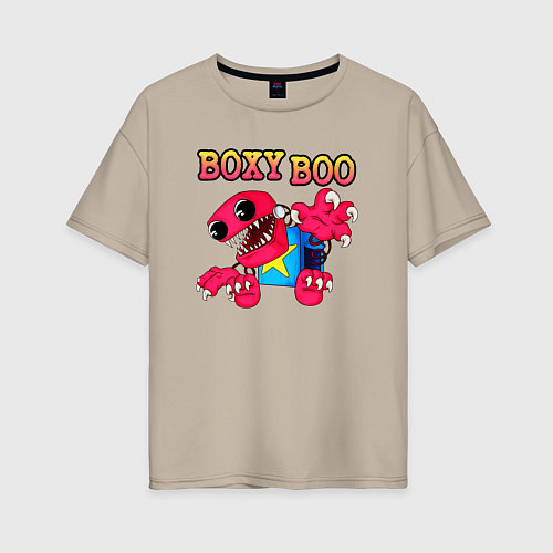 Женская футболка оверсайз Project Playtime Boxy Boo / Миндальный – фото 1