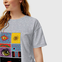 Футболка оверсайз женская Mind-blowing space art, цвет: меланж — фото 2