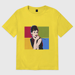 Женская футболка оверсайз Audrey Hepburn