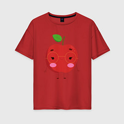Женская футболка оверсайз Просто яблоко