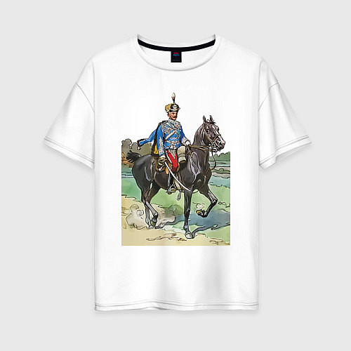 Женская футболка оверсайз Генерал 13-го гусарского Нарвского полка / Белый – фото 1