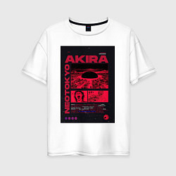 Женская футболка оверсайз Akira poster