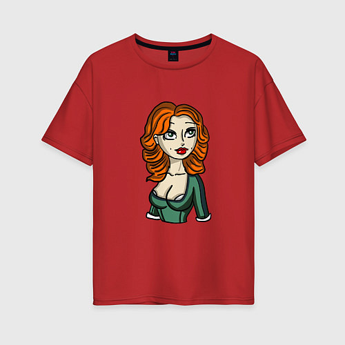 Женская футболка оверсайз Хюррем султан / Красный – фото 1