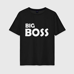 Женская футболка оверсайз Большой босс - светлая