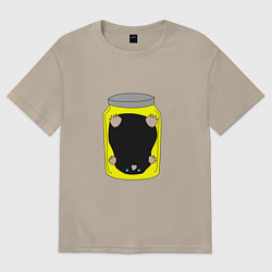 Футболка оверсайз женская Кротовуха, цвет: миндальный