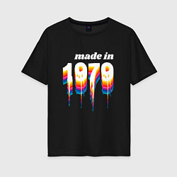 Женская футболка оверсайз Made in 1979 liquid art