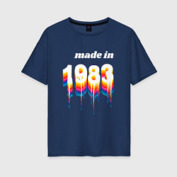 Женская футболка оверсайз Made in 1983 liquid art