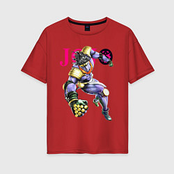 Женская футболка оверсайз Star Platinum stand of Jotaro Kujo - Jojo