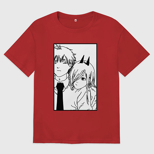 Женская футболка оверсайз Пауэр и Дэнджи / Красный – фото 1