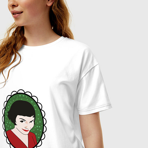 Женская футболка оверсайз Амели / Белый – фото 3