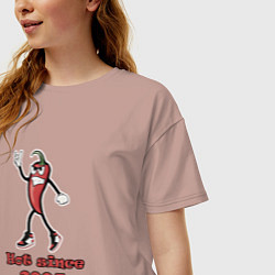 Футболка оверсайз женская Hot since 2005, цвет: пыльно-розовый — фото 2