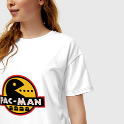 Футболка оверсайз женская Pac-man game, цвет: белый — фото 2