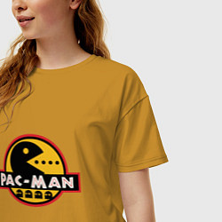 Футболка оверсайз женская Pac-man game, цвет: горчичный — фото 2