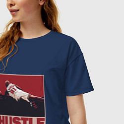 Футболка оверсайз женская Rodman hustle, цвет: тёмно-синий — фото 2