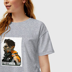 Футболка оверсайз женская Freeman hl2, цвет: меланж — фото 2