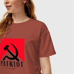 Футболка оверсайз женская USSR Patriot, цвет: кирпичный — фото 2