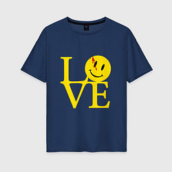 Женская футболка оверсайз Smile love
