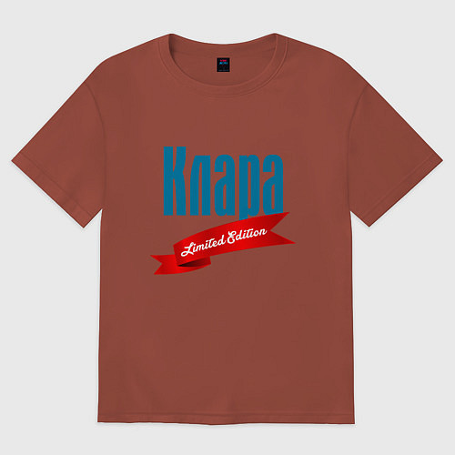 Женская футболка оверсайз Клара - limited edition / Кирпичный – фото 1