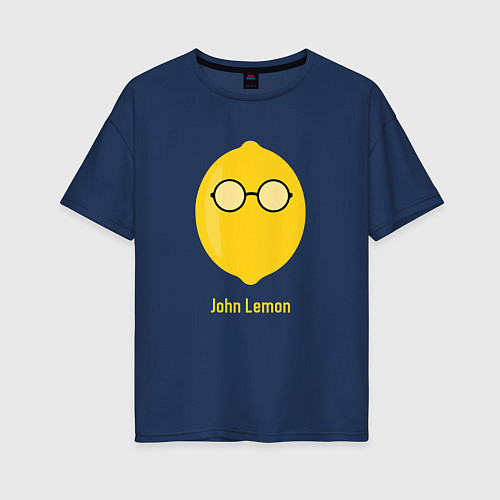 Женская футболка оверсайз John Lemon / Тёмно-синий – фото 1