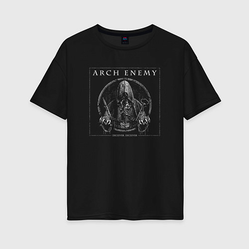 Женская футболка оверсайз Arch enemy deceiver / Черный – фото 1