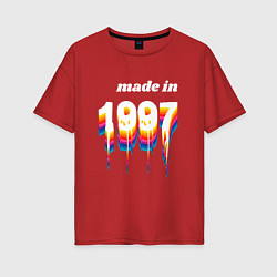 Женская футболка оверсайз Made in 1997 liquid art