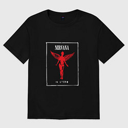 Футболка оверсайз женская Nirvana in utero, цвет: черный