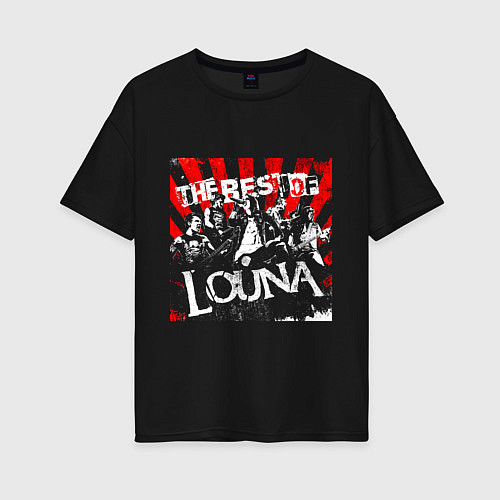 Женская футболка оверсайз The best of Louna / Черный – фото 1