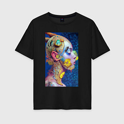 Женская футболка оверсайз Гордая мадонна - нейросеть - fantasy