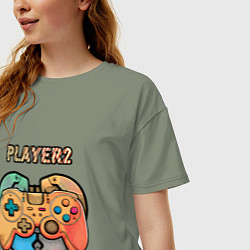 Футболка оверсайз женская Player 2, цвет: авокадо — фото 2