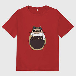 Футболка оверсайз женская Тоторо Порко Россо, цвет: красный