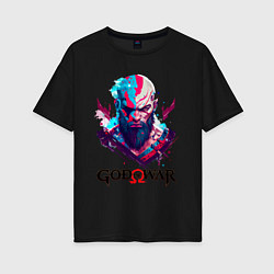 Женская футболка оверсайз God of War, Kratos