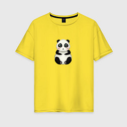 Женская футболка оверсайз Мультяшная панда