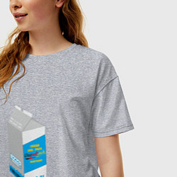 Футболка оверсайз женская Milk one pack vagodroch, цвет: меланж — фото 2