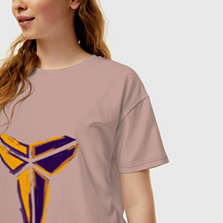 Футболка оверсайз женская Kobe logo, цвет: пыльно-розовый — фото 2