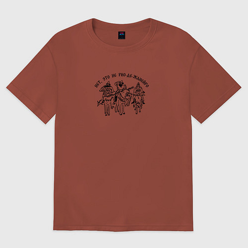 Женская футболка оверсайз Нет, это не Рио-де-Жанейро / Кирпичный – фото 1