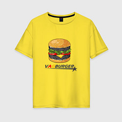Футболка оверсайз женская VAGburger tyres, цвет: желтый