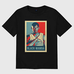 Футболка оверсайз женская Black mamba poster, цвет: черный