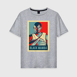 Футболка оверсайз женская Black mamba poster, цвет: меланж