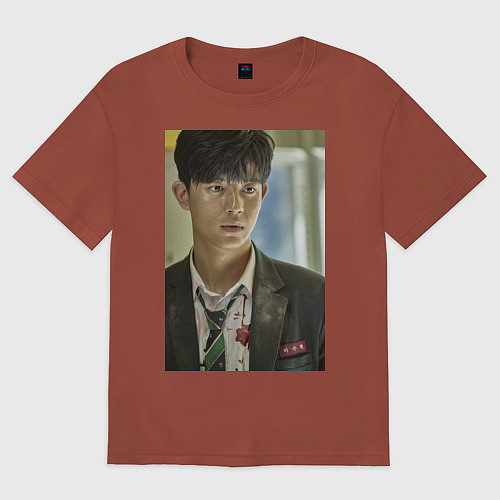 Женская футболка оверсайз Ли Су-Хёк / Кирпичный – фото 1