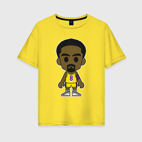 Женская футболка оверсайз Little Kobe / Желтый – фото 1