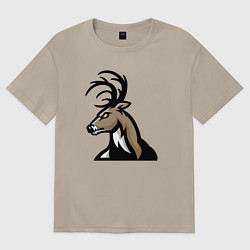 Футболка оверсайз женская Deer mood, цвет: миндальный