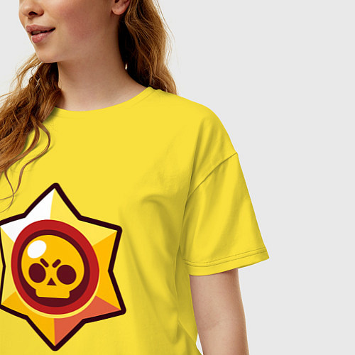 Женская футболка оверсайз Бравл Старс / Желтый – фото 3