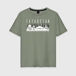 Футболка оверсайз женская Tatarstan, цвет: авокадо