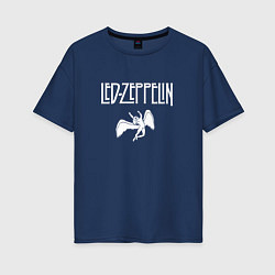 Женская футболка оверсайз Led Zeppelin падший ангел