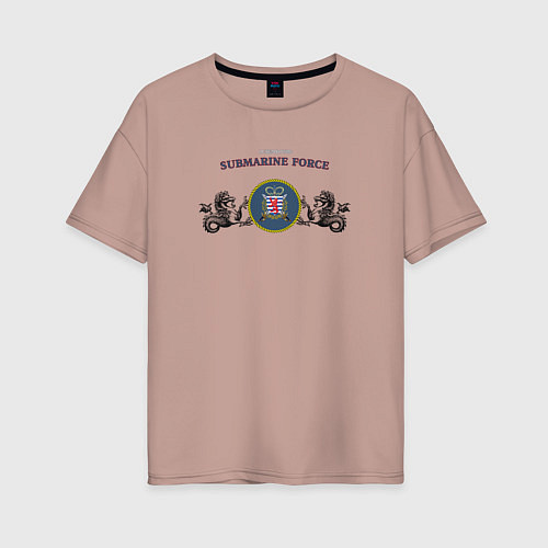 Женская футболка оверсайз Подводные силы ВМФ княжества Люксембург / Пыльно-розовый – фото 1
