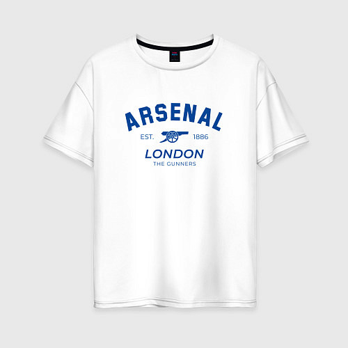 Женская футболка оверсайз Arsenal london the gunners / Белый – фото 1