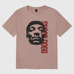 Футболка оверсайз женская Репер Snoop Dogg, цвет: пыльно-розовый