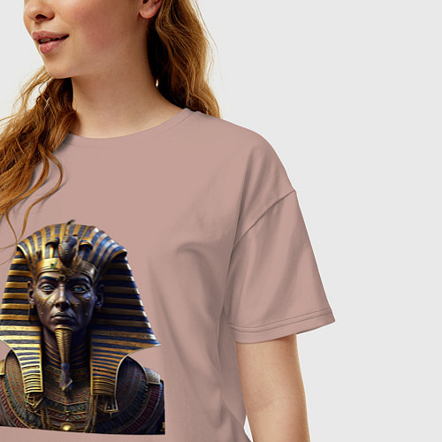 Женская футболка оверсайз Египетский фараон / Пыльно-розовый – фото 3