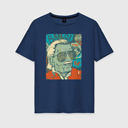 Футболка оверсайз женская Stan Lee bang, цвет: тёмно-синий
