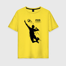 Женская футболка оверсайз FIVB - международная федерация волейбола